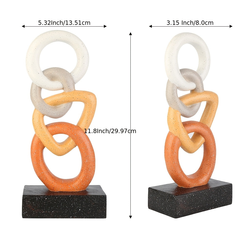 Tnessential Boho Abstract Gradient Resin Sculpture Statue 3D Decor
