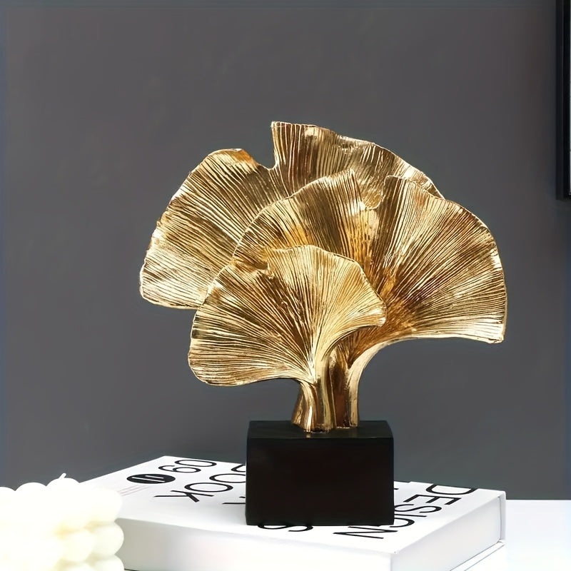 Tnessential Creative Resin Ginkgo Leaf Sculpture 3D Decor