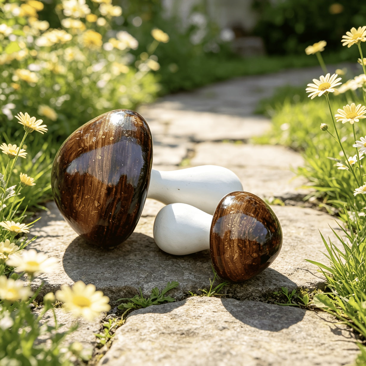 Tnessential Artificial Mushroom Resin Ornaments: Unique & Cute Design 3D Decor