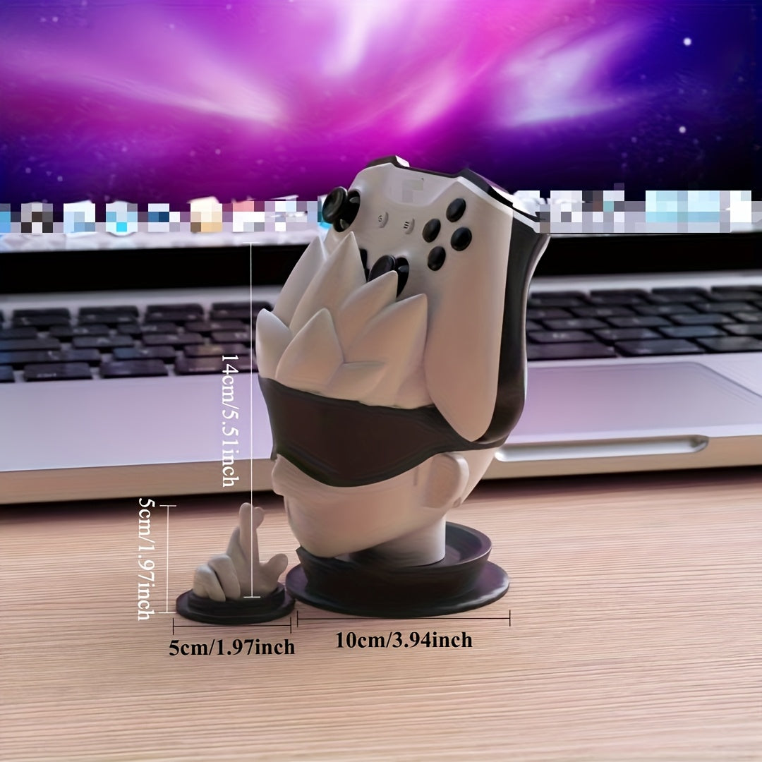 Tnessential U002fset Blindfolded Big Head Statue Game Controller Stand 3D Decor