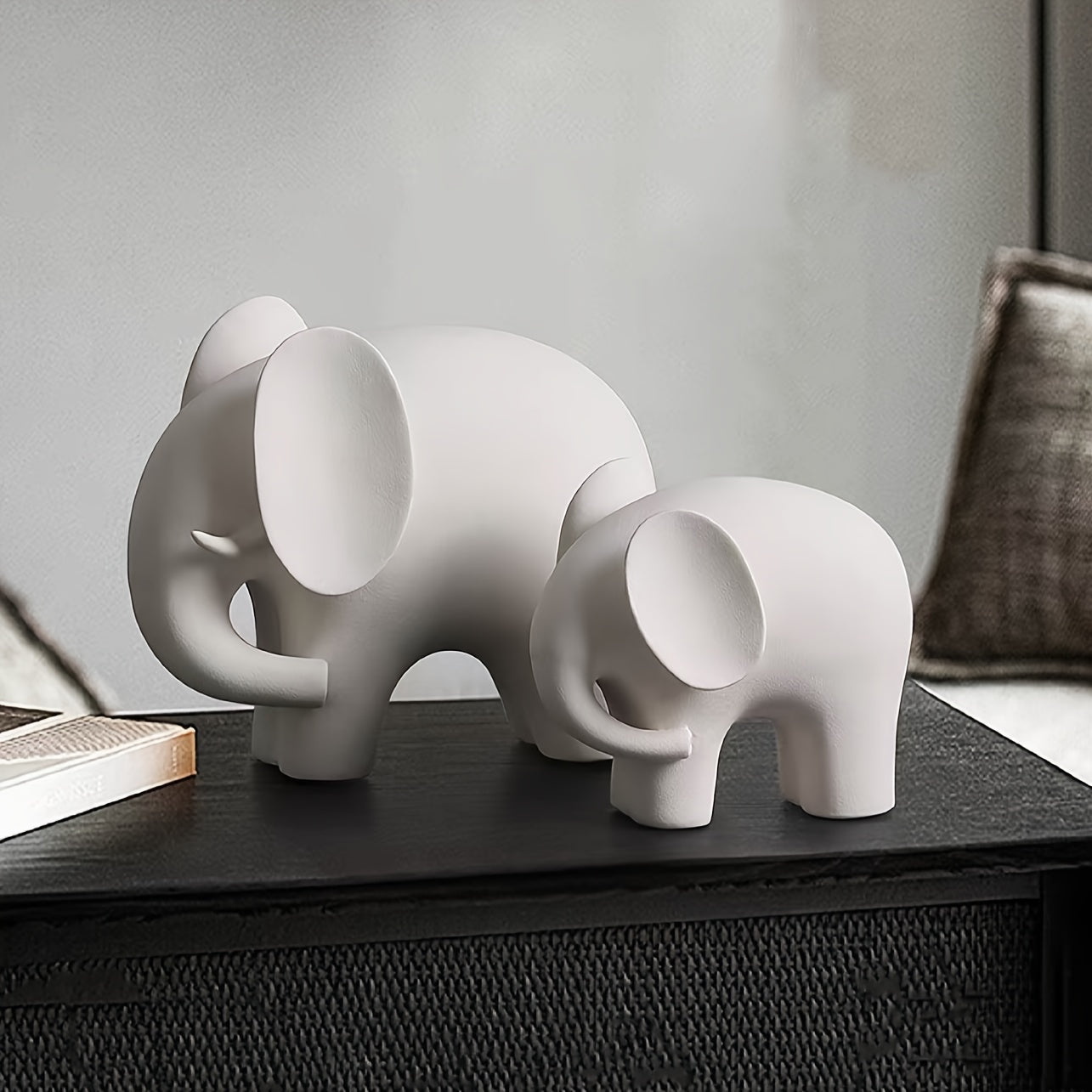 Tnessential Lucky Elephant Statue Figurine 3D Decor