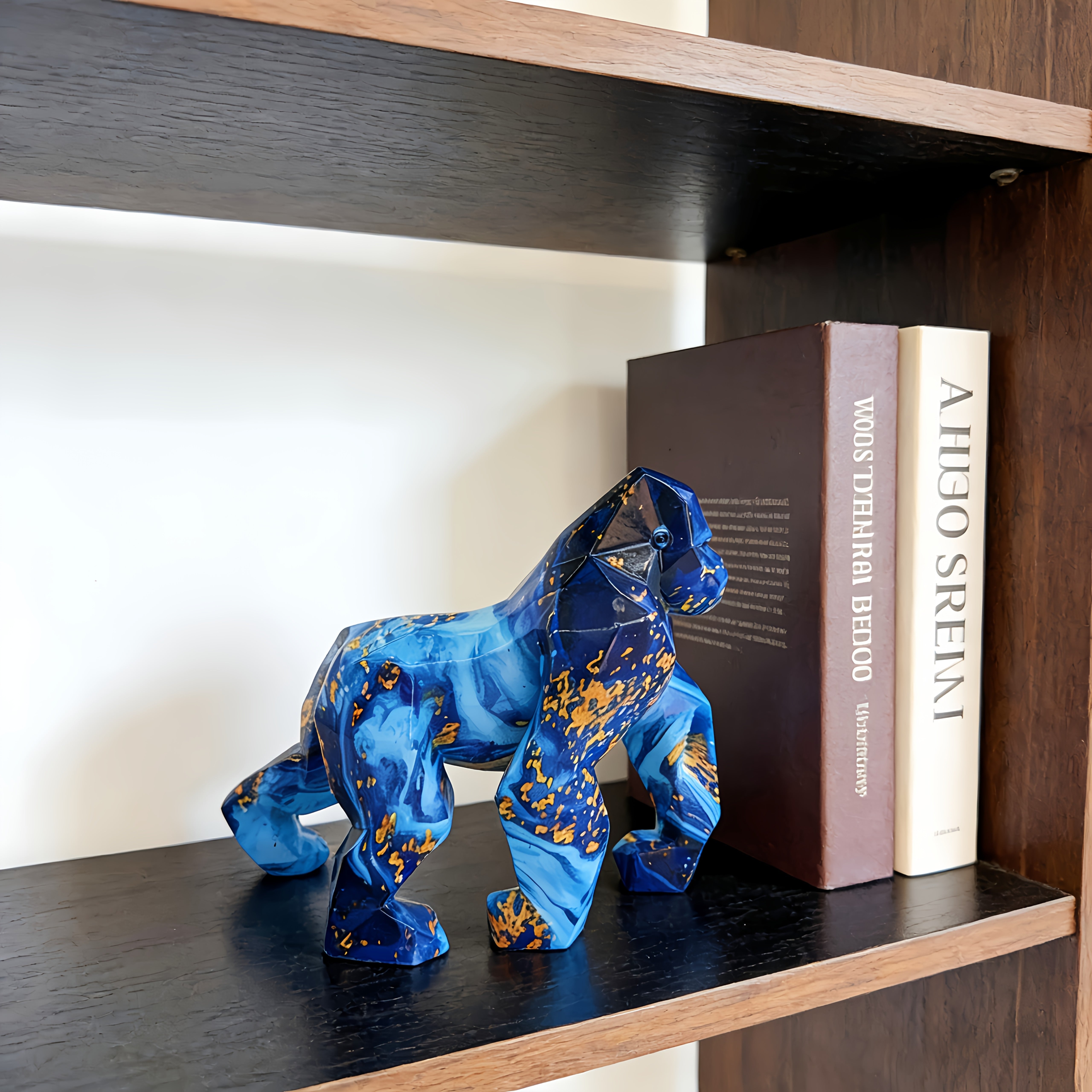 Tnessential Handmade Resin Gorilla Statue Sculpture 3D Decor