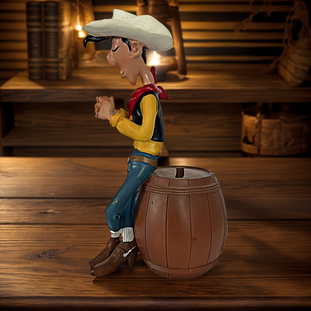 Tnessential Creative Cowboy Character Statue Ornament 3D Decor