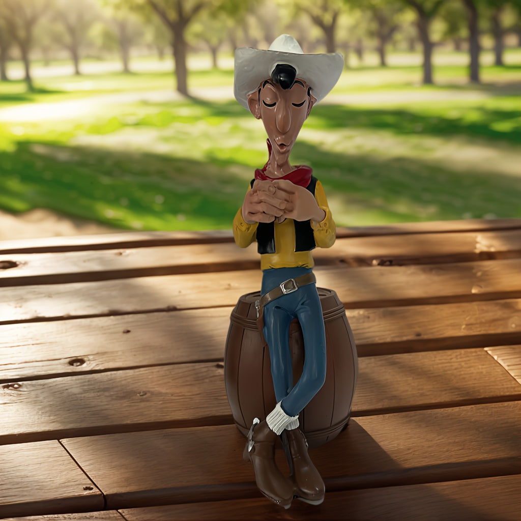 Tnessential Creative Cowboy Character Statue Ornament 3D Decor