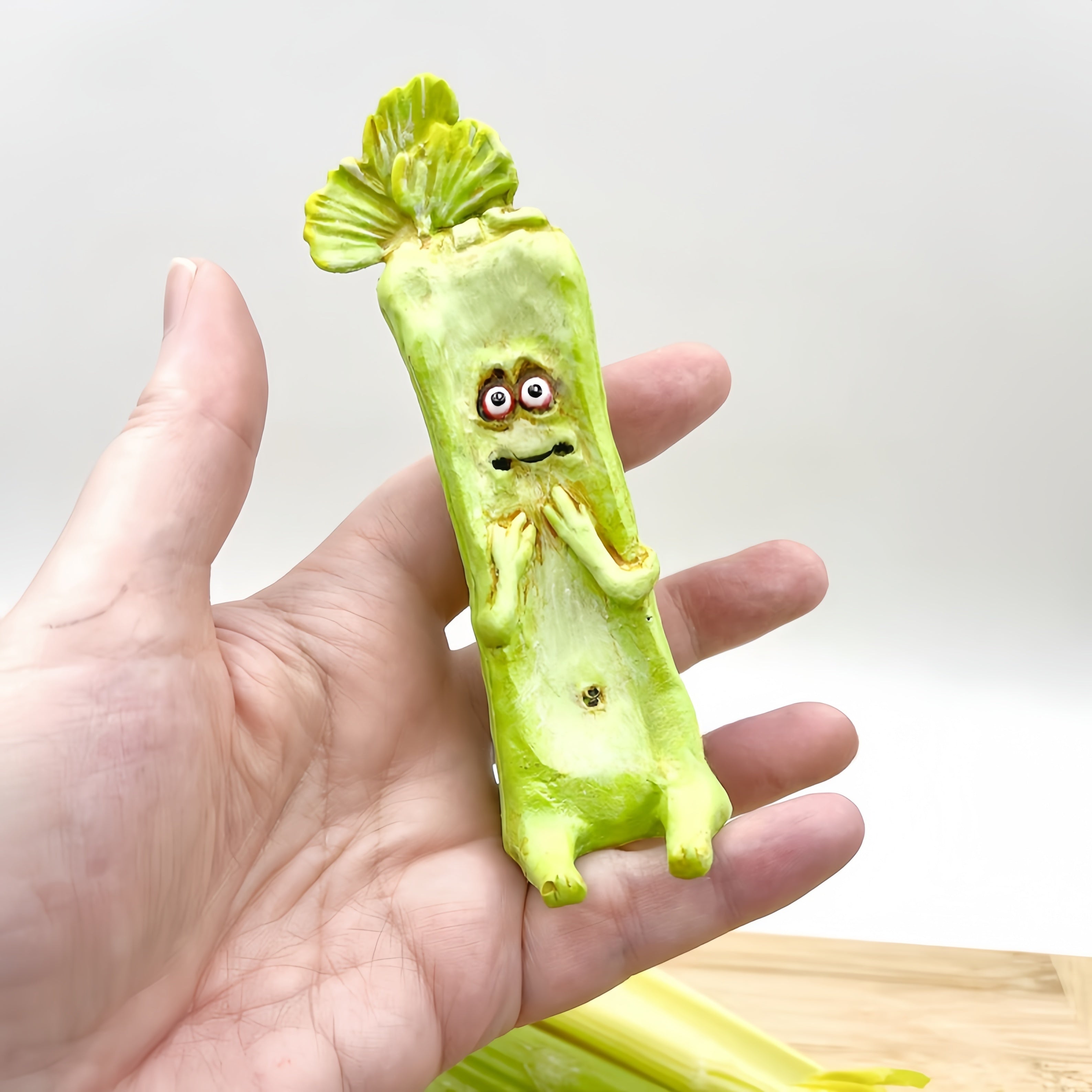 Tnessential Whimsical Grumpy Carrot Figurine 3D Decor