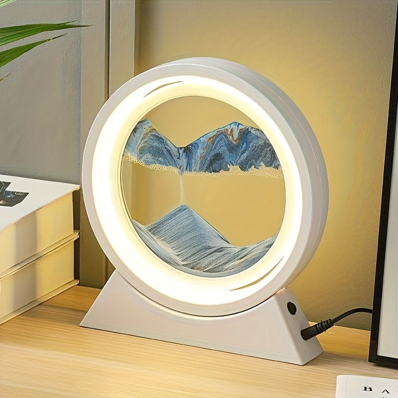 Tnessential Usb-powered 3D Quicksand Art Night Light with LED Light 3D Decor