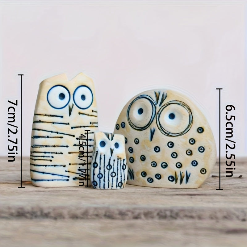 Tnessential Owl Gift Animal Statues Fun Owl Decorations Bird Art 3D Decor