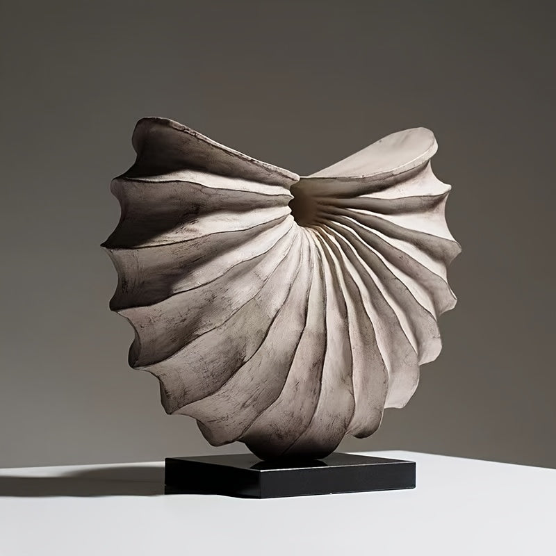 Tnessential Modern Geometric Shell Sculpture 3D Decor