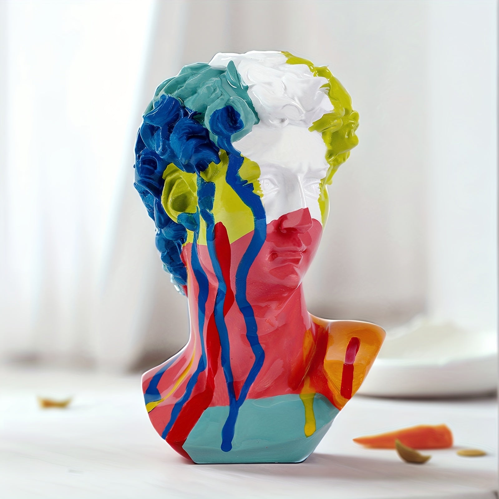 Tnessential David Head Resin Statue for 3D Decor