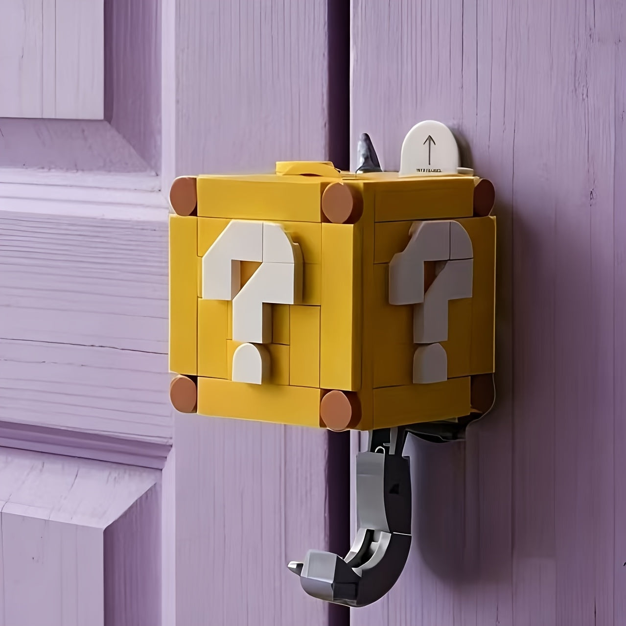 Tnessential Classic Pixel-style Game Question Mark Box Key Hook 3D Decor