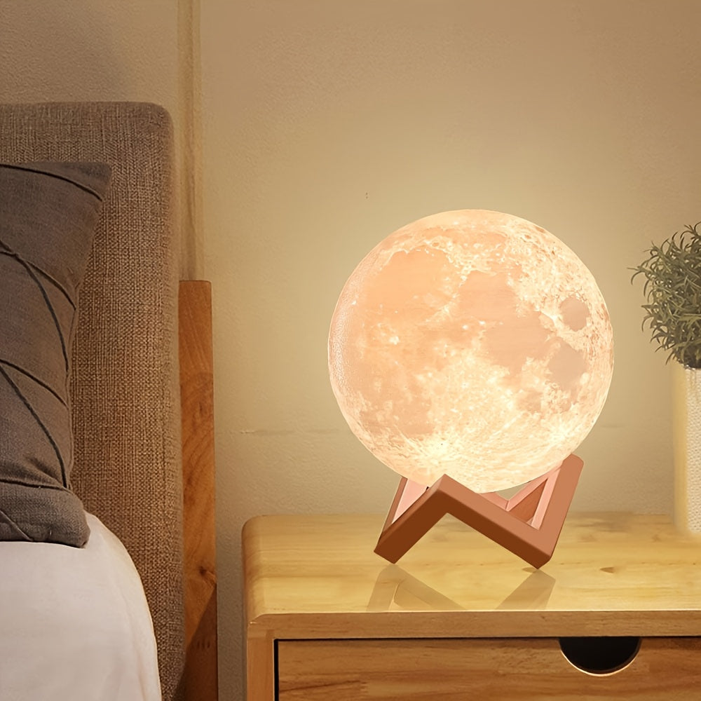 Tnessential PINOCO Smart Remote Control Moon Lamp with 128 Color 3D Decor