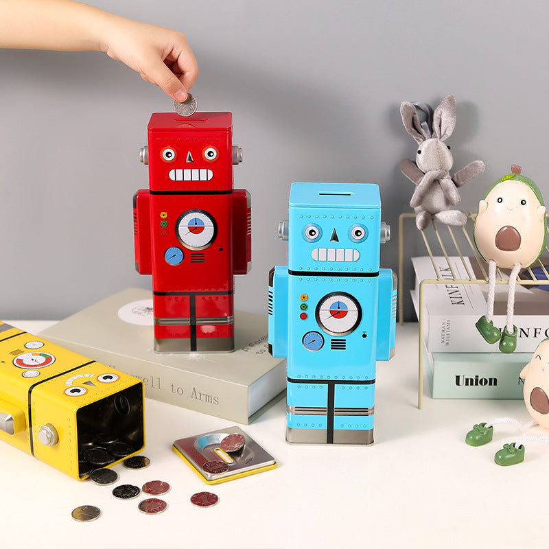 Tnessential Cute Cartoon Robot Iron Decorative Box 3D Decor