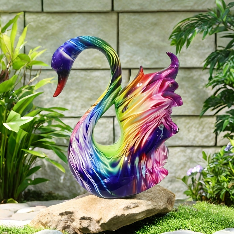 Tnessential Elegant Resin Swan Figurine 3D Decor