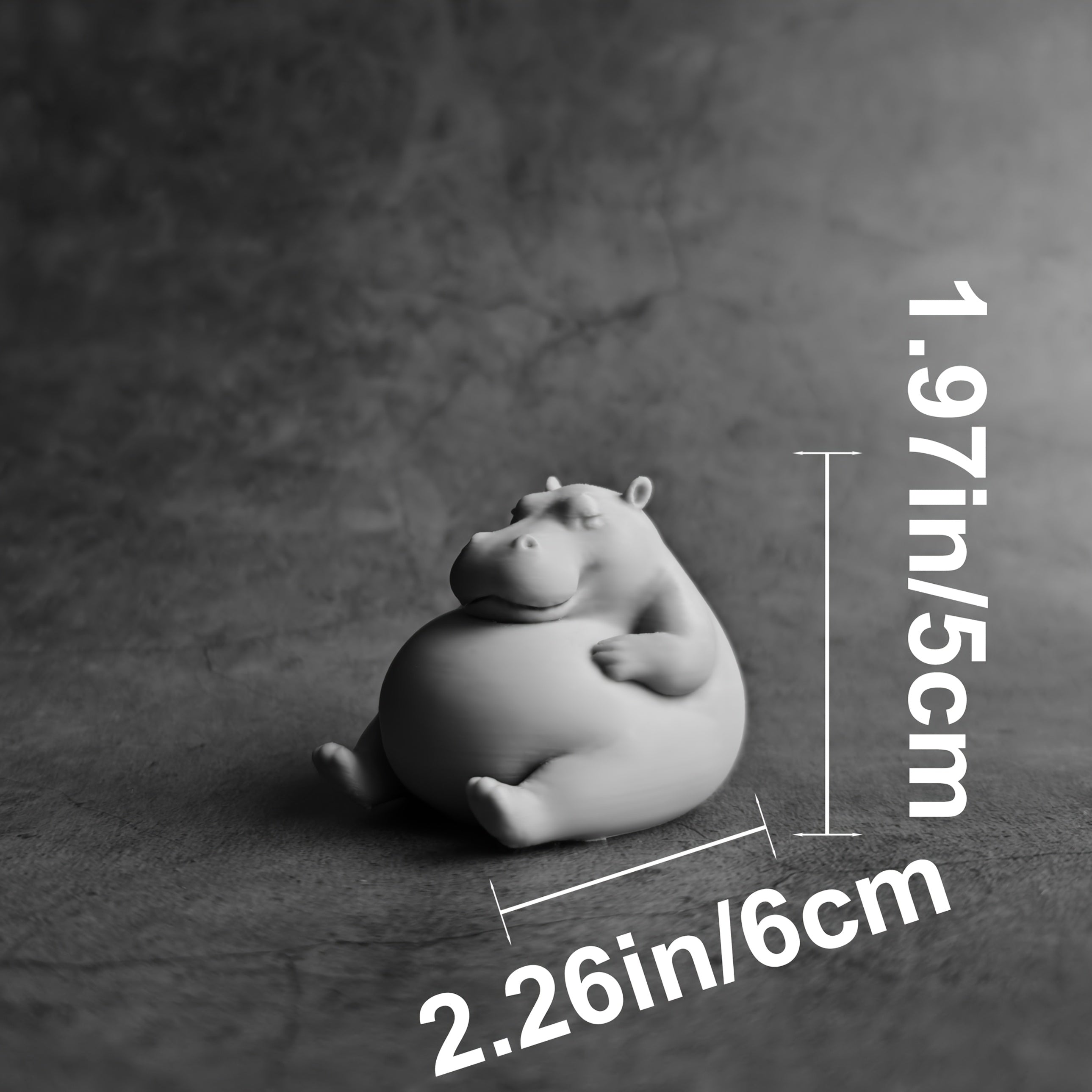 Tnessential Fat Hippo Glutinous Rice Dumplings Statue 3D Decor