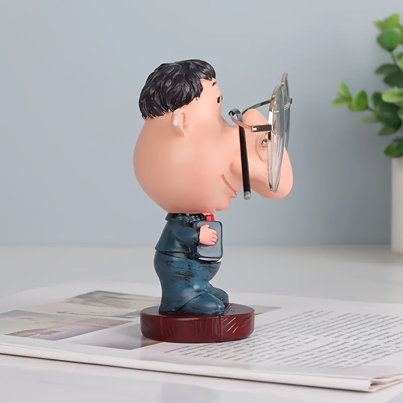 Tnessential Collectible Figurines 1pc Cute Teacher Glasses Holder Stand 3D Decor
