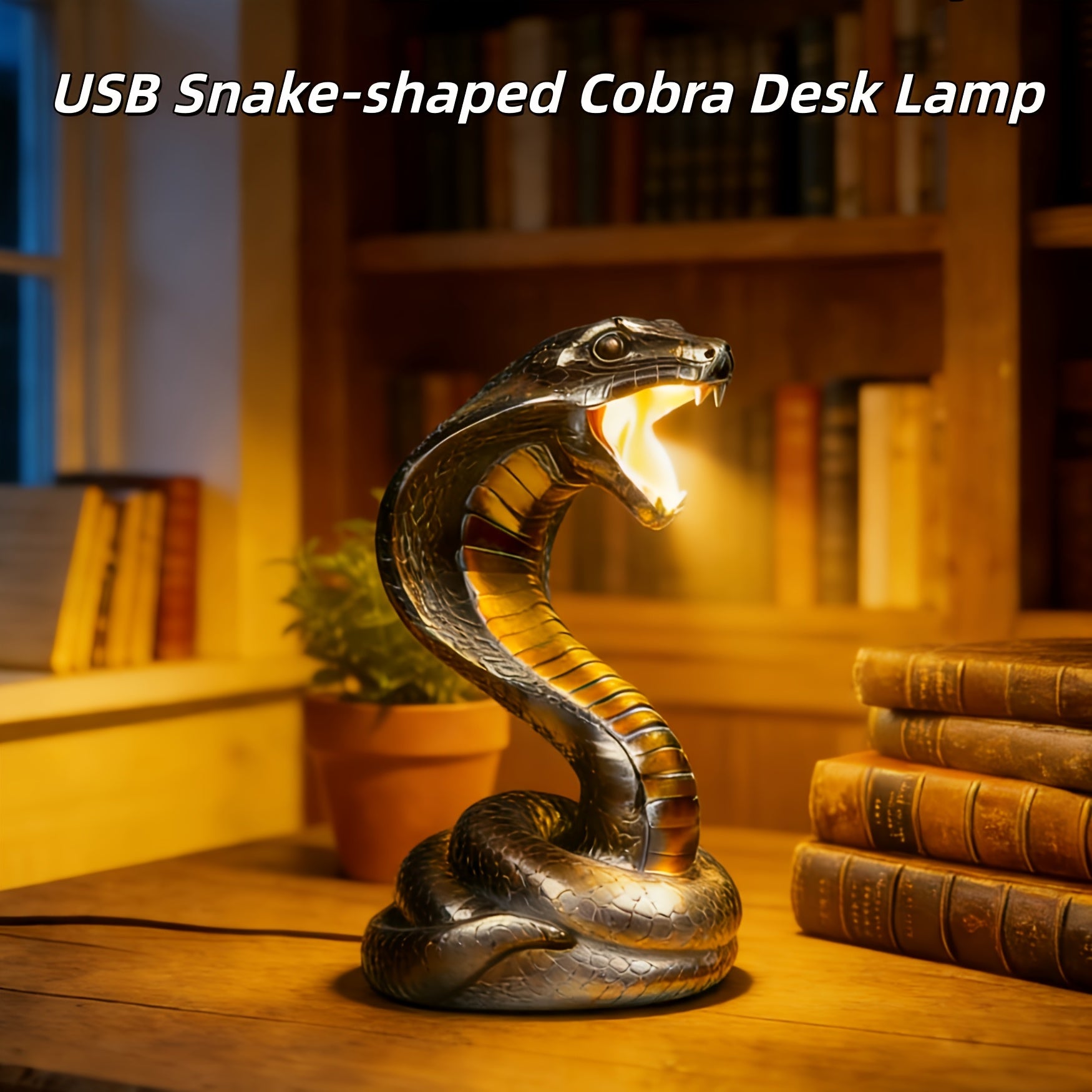 Tnessential Unique LED Serpentine Sculpture Lamp 3D Decor