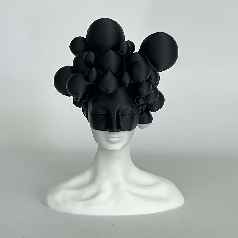 Tnessential Black and White Contrasting Abstract African Sculpture 3D Decor