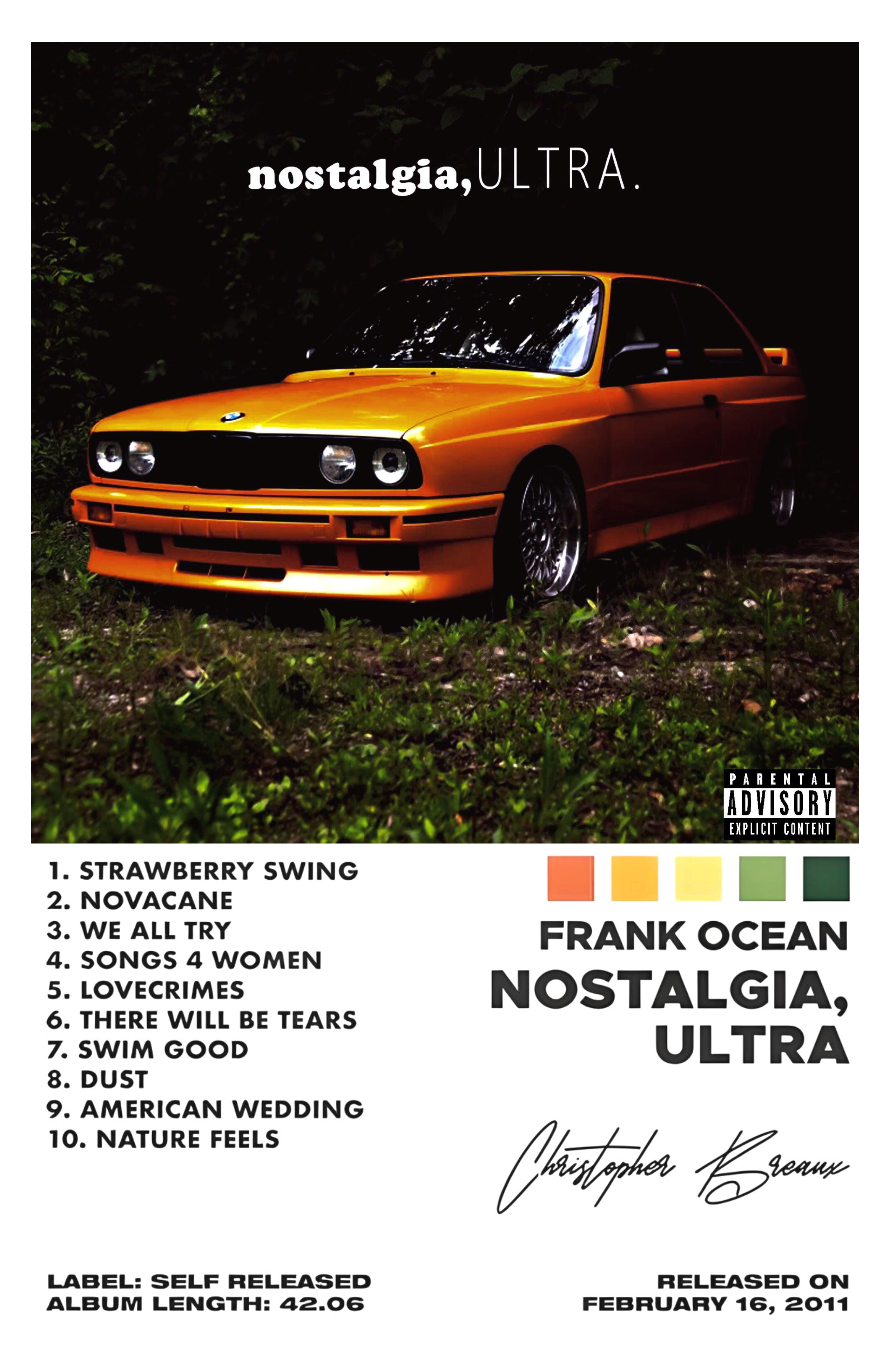 FRANK OCEAN NOSTALGIA ULTRA CANVAS POSTER