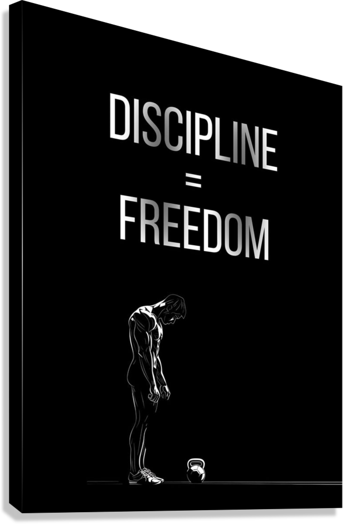 DISCIPLINE = FREEDOM SUCCESS MINDSET CANVAS POSTER