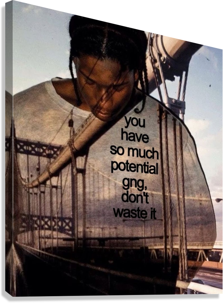 ASAP ROCKY DONT WASTE YOUR POTENTIAL MOTIVATIONAL CANVAS POSTER