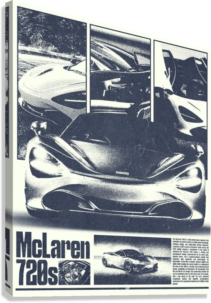 MCLAREN 720S PERFORMANCE ICON CANVAS POSTER