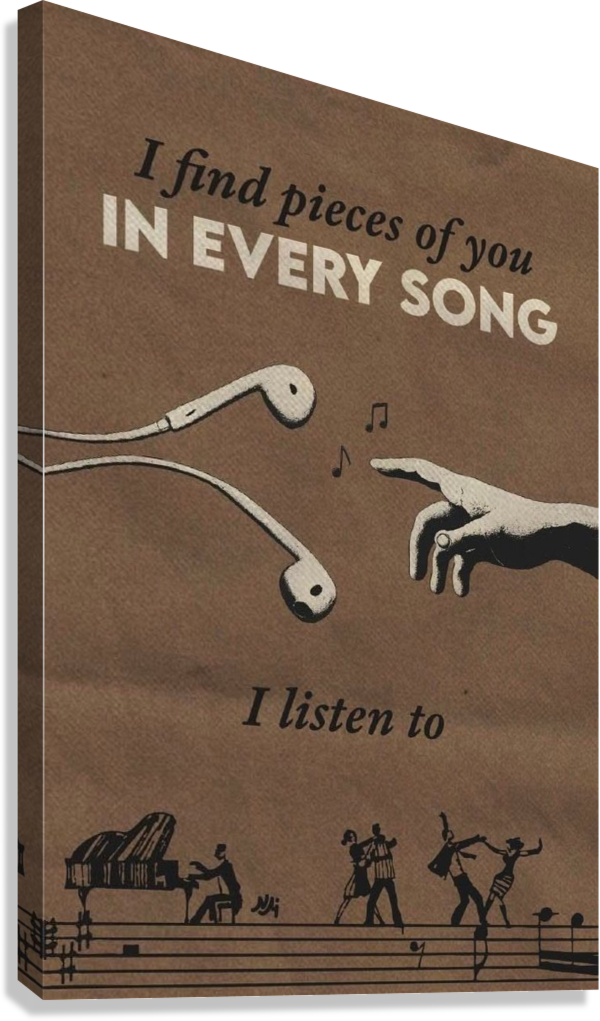 ROMANTIC MUSIC QUOTE ART CANVAS POSTER