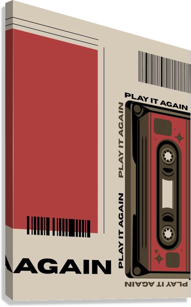RETRO CASSETTE MUSIC ART CANVAS POSTER