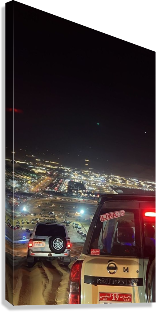 LIWA DESERT NIGHT OFF ROAD CANVAS POSTER
