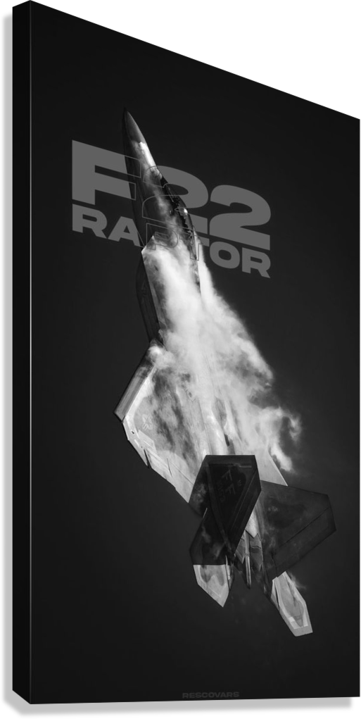 F-22 RAPTOR STEALTH FIGHTER JET CANVAS POSTER