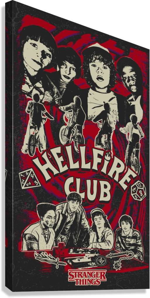 HELLFIRE CLUB STRANGER THINGS VINTAGE CANVAS POSTER