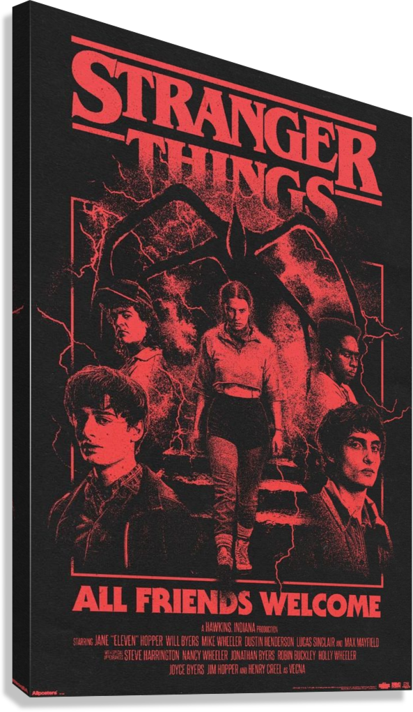 STRANGER THINGS RED VINTAGE SERIES ART CANVAS POSTER