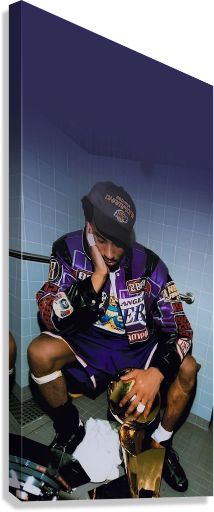 KOBE BRYANT LAKERS CHAMPIONSHIP MOMENT CANVAS POSTER