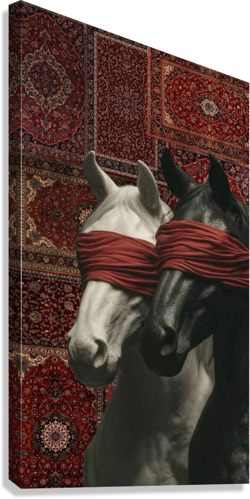 LOYALTY AND TRUST HORSE ART CANVAS POSTER