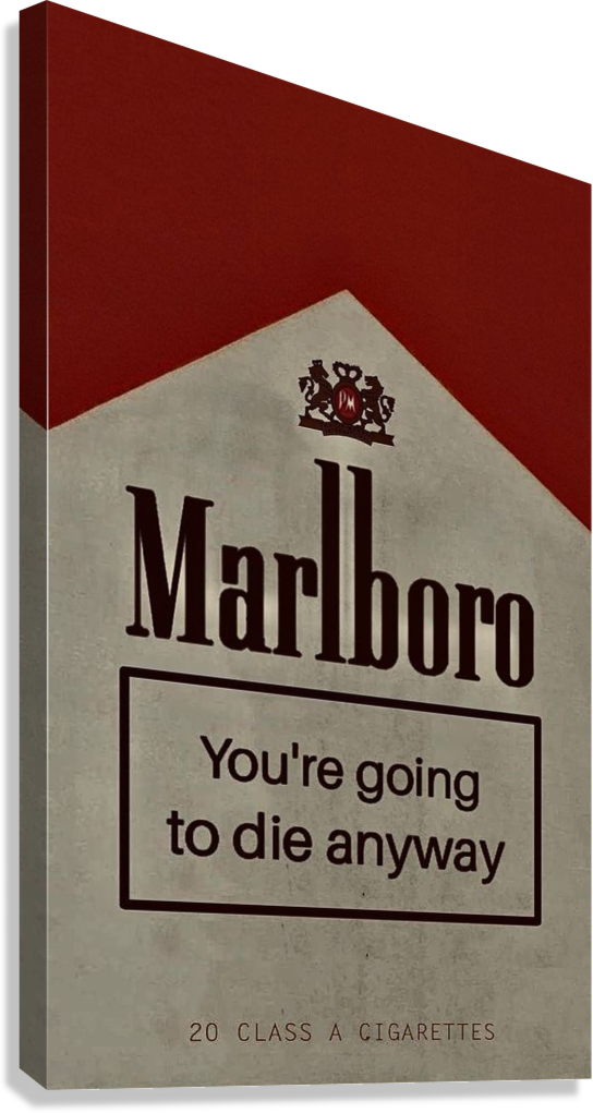 IRONIC SMOKING STATEMENT CANVAS POSTER