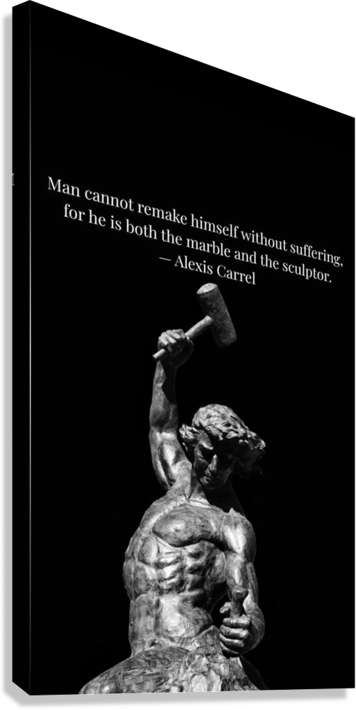 THE SCULPTOR OF SELF DISCIPLINE CANVAS POSTER