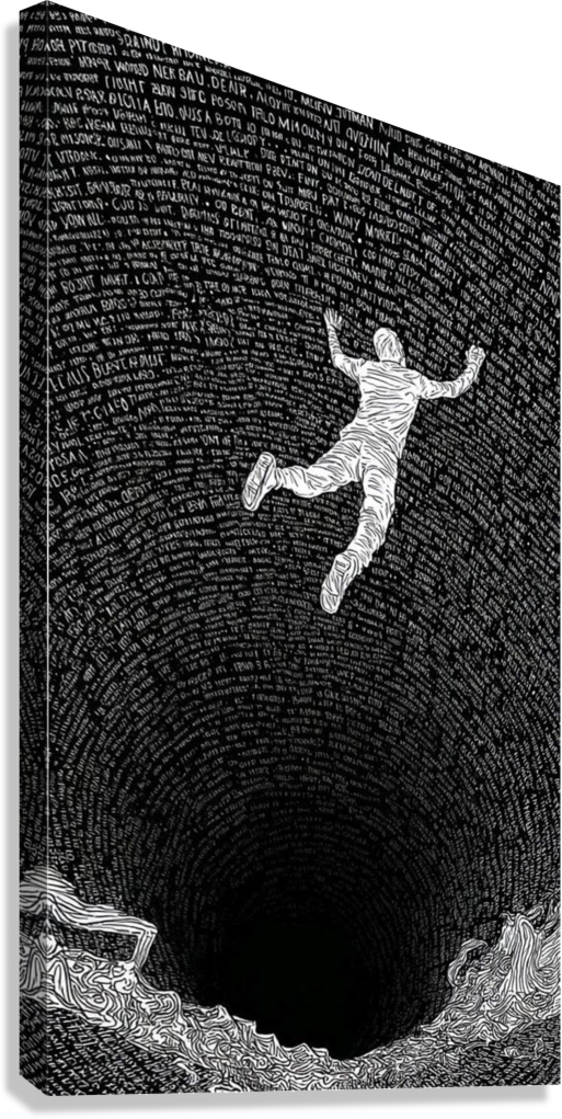 THE RABBIT HOLE OF THOUGHT CANVAS POSTER