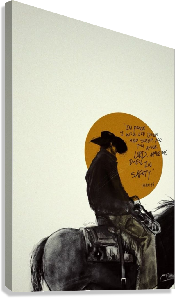 FAITHFUL RIDER BIBLICAL VERSE CANVAS POSTER