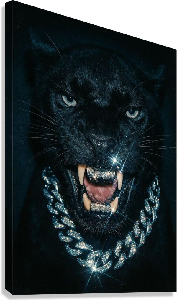 LUXURY PREDATOR BLACK PANTHER CANVAS POSTER