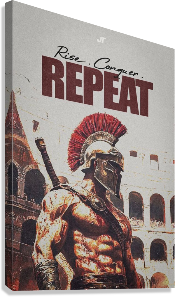 SPARTAN WARRIOR MOTIVATION CANVAS POSTER