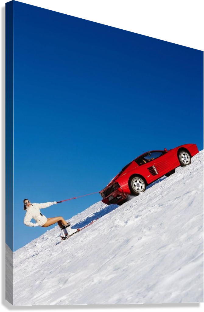 FERRARI WINTER PULL POWER AESTHETIC CANVAS POSTER