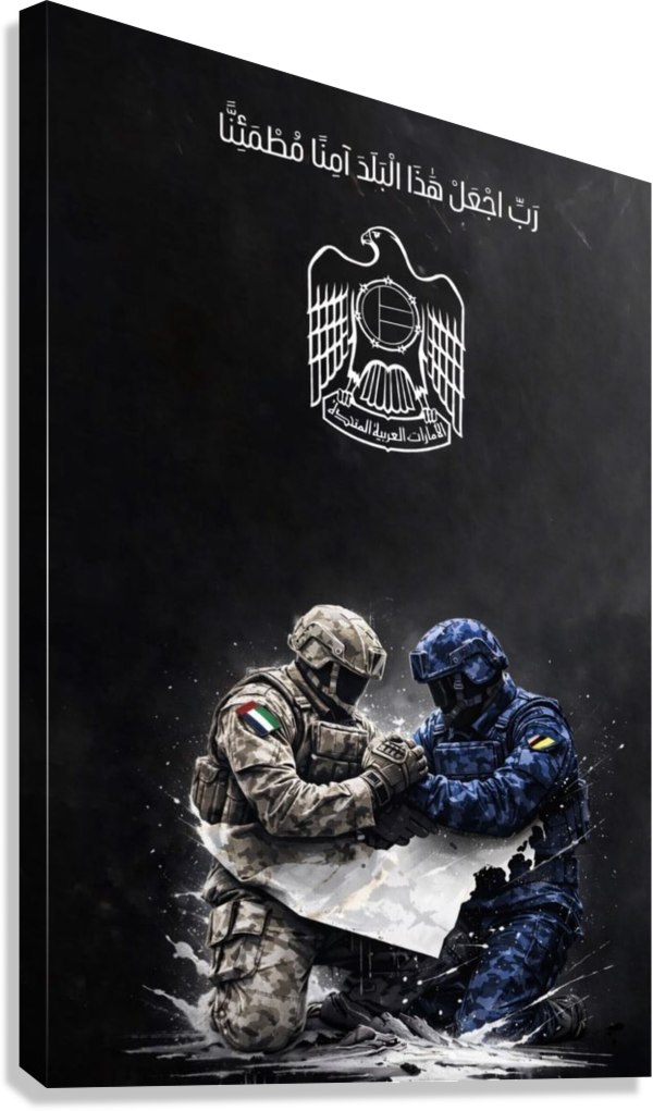 UAE BROTHERHOOD OF ARMS UNITY AND STRENGTH CANVAS POSTER