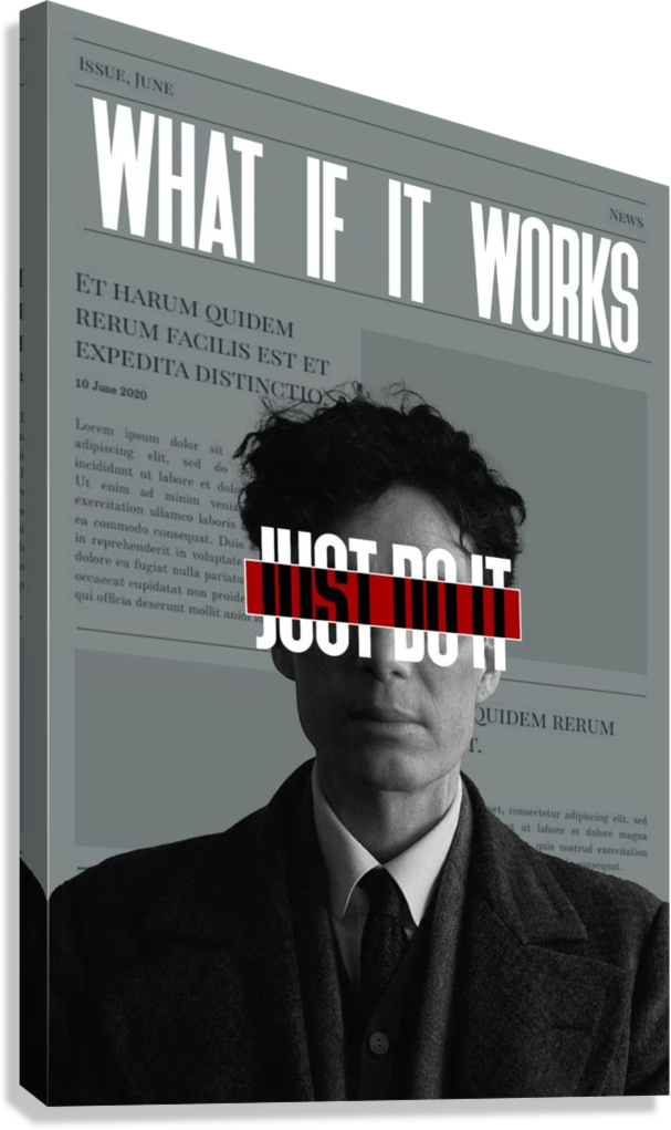 WHAT IF IT WORKS BOLD SUCCESS MINDSET CANVAS POSTER