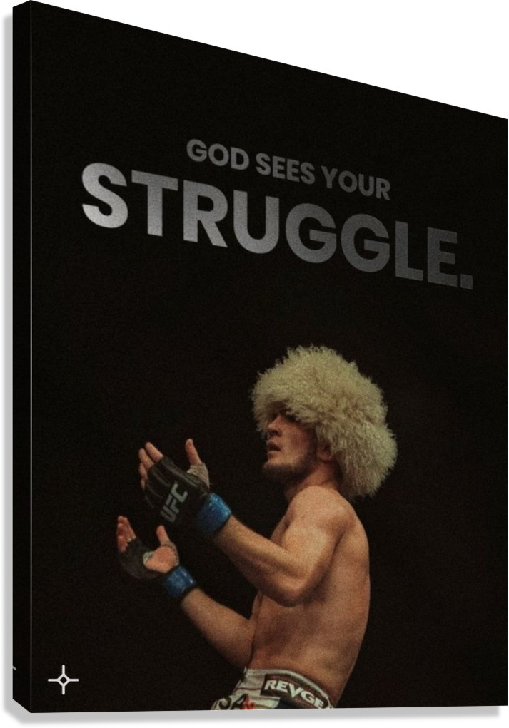 KHABIB NURMAGOMEDOV CHAMPION MINDSET FAITH AND DISCIPLINE CANVAS POSTER