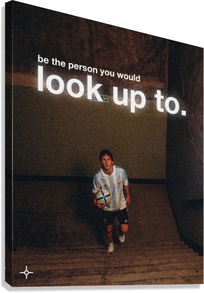 LIONEL MESSI CHASE GREATNESS FOOTBALL MOTIVATION CANVAS POSTER