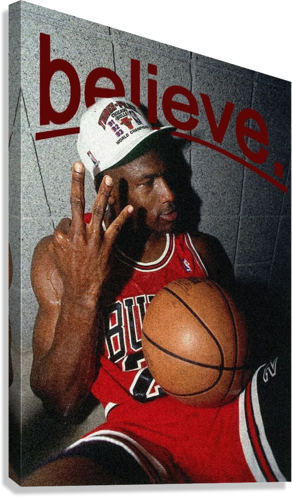 MICHAEL JORDAN NBA GOAT CHAMPION LEGACY CANVAS POSTER