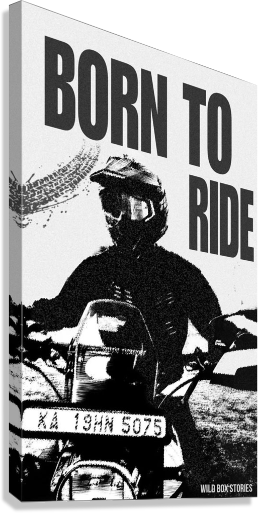 BORN TO RIDE MOTORBIKE FREEDOM STREET LIFE AESTHETIC CANVAS POSTER