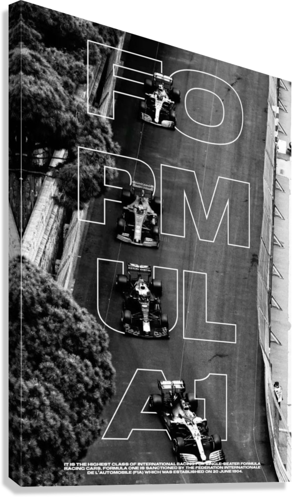 FORMULA 1 HIGH SPEED RACING ELITE MOTORSPORT CANVAS POSTER