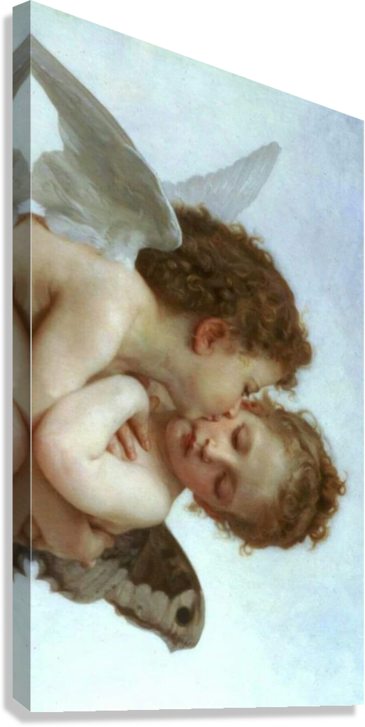 ETERNAL EMBRACE ANGELIC LOVE VINTAGE FINE ART CANVAS POSTER