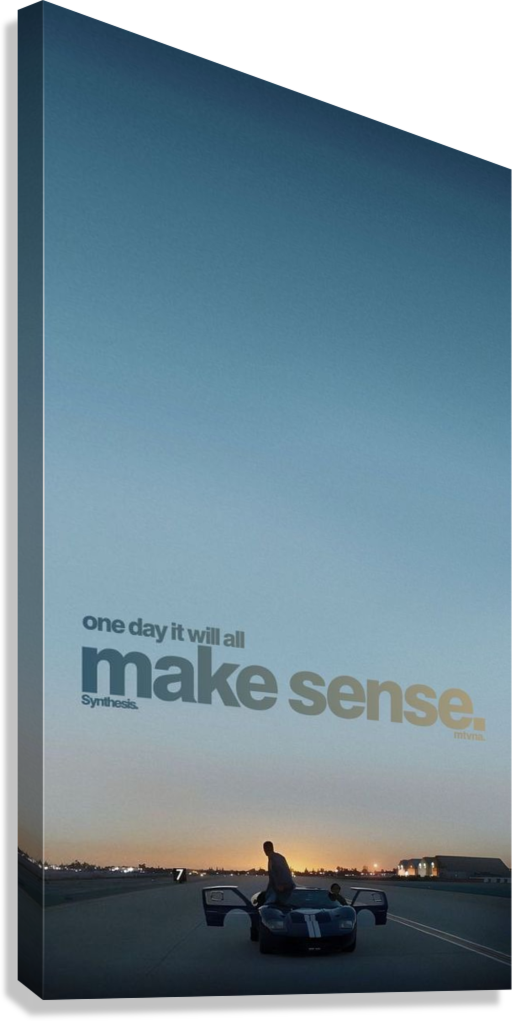 MIDNIGHT REFLECTION LUXURY CAR VISION SUCCESS JOURNEY CANVAS POSTER