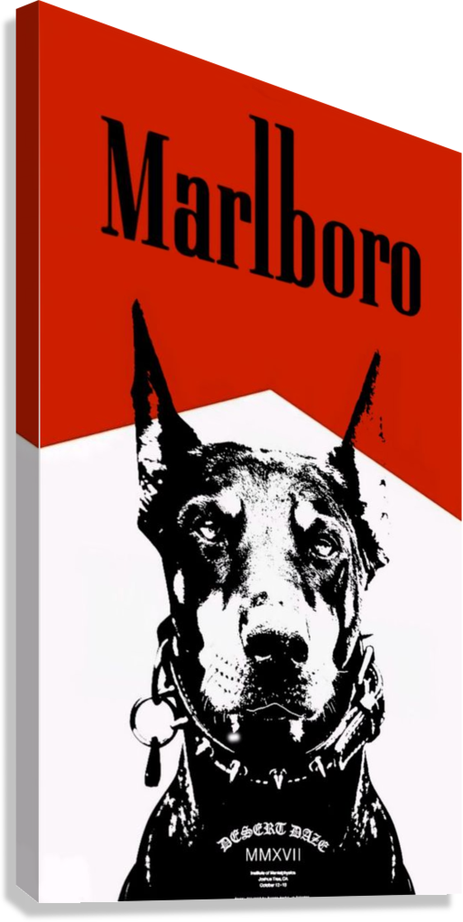 URBAN GUARDIAN DOBERMAN BOLD GRAPHIC DESIGN CANVAS POSTER